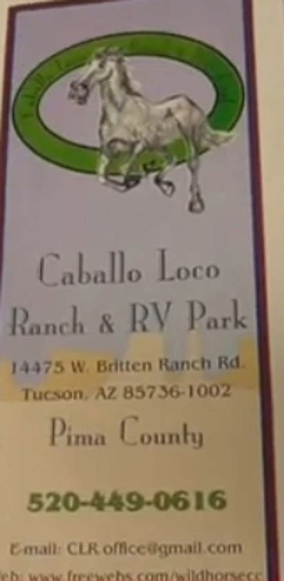 camping caballo loco|Caballo Loco Ranch information and amenities.